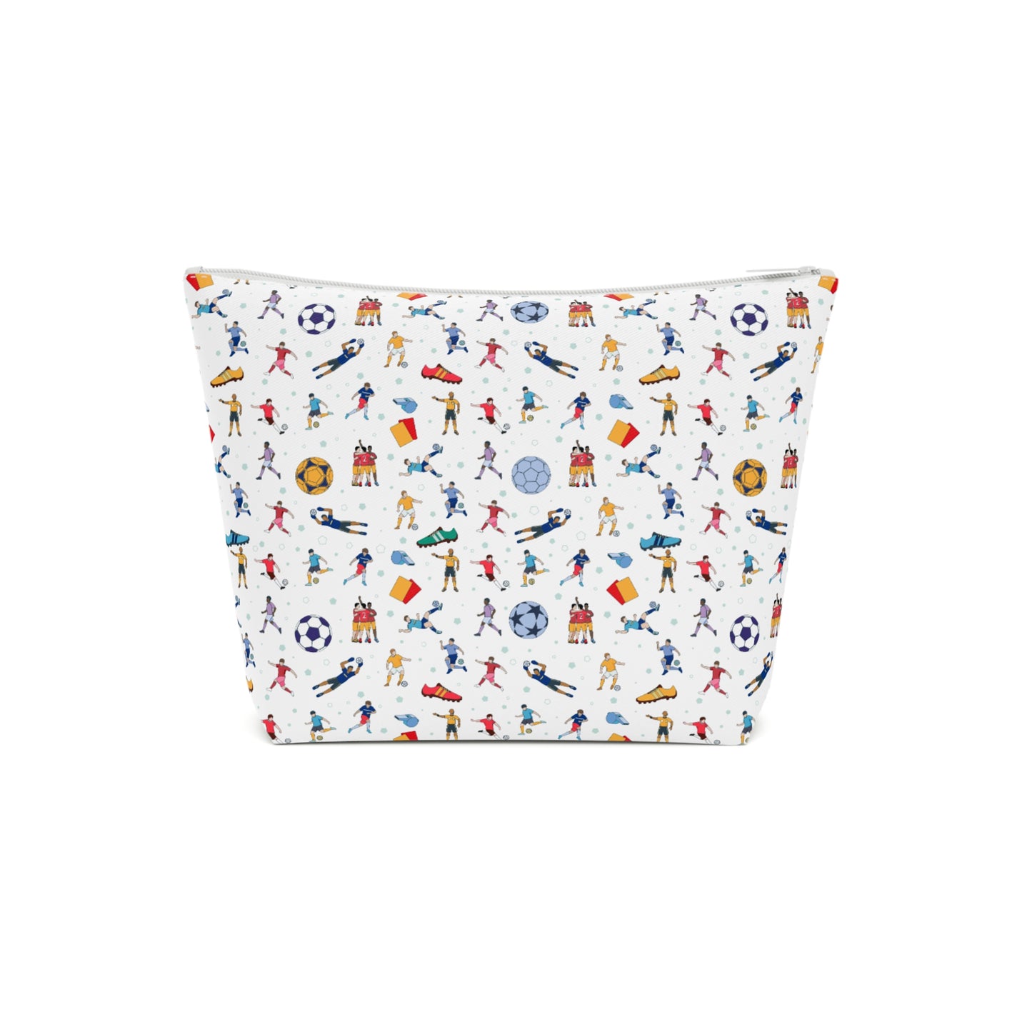 Football Soccer Print Cotton Cosmetic Bag/Makeup Organizer/Toiletry Bag