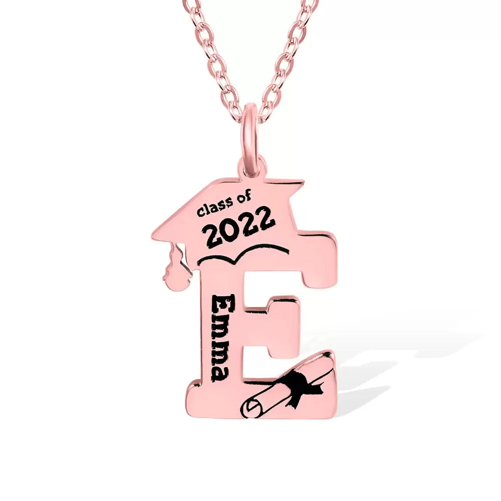 Custom Graduation Letter Necklace or Keychain