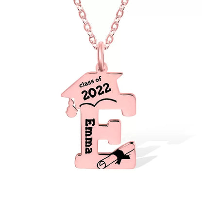 Custom Graduation Letter Necklace or Keychain