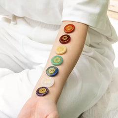 Kristallheilungs-Yoga-Set mit 7 Edelsteinen
