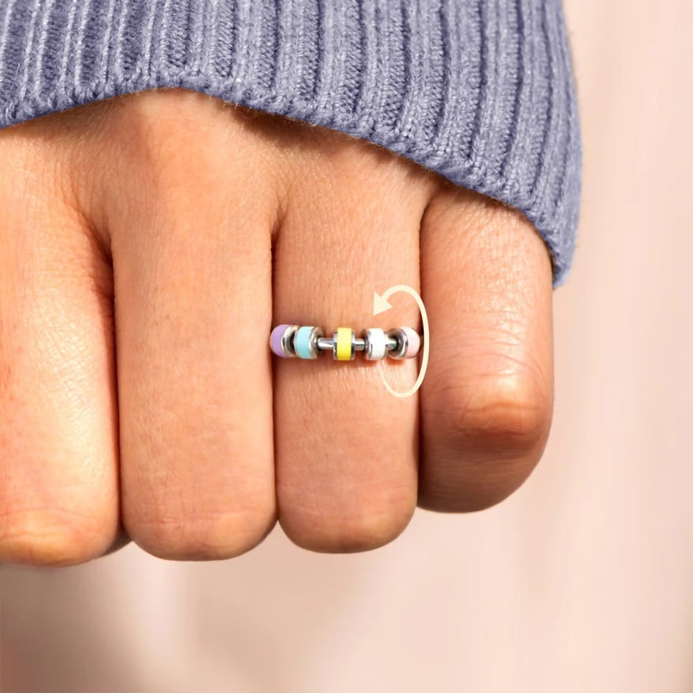 Minimalist Enamel Fidget Ring