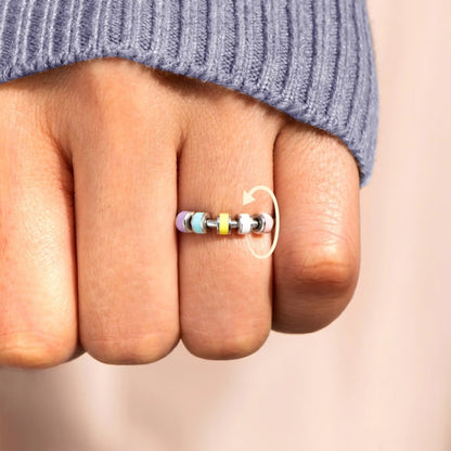Minimalist Enamel Fidget Ring