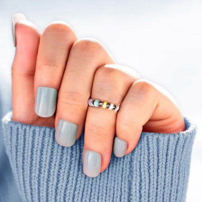 Minimalist Enamel Fidget Ring
