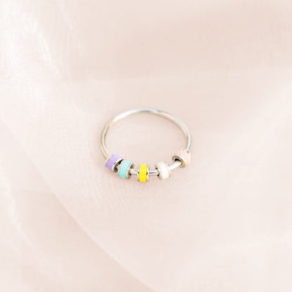 Minimalist Enamel Fidget Ring
