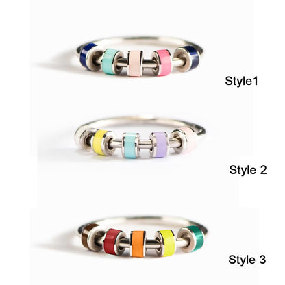 Minimalist Enamel Fidget Ring