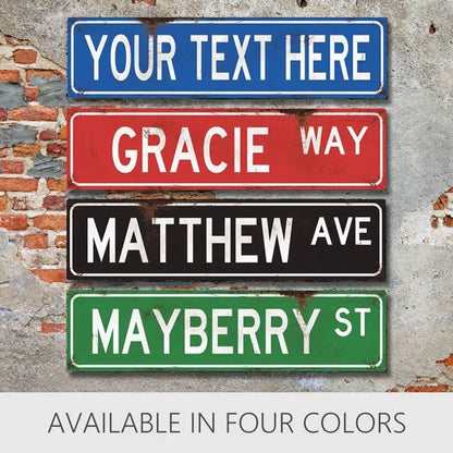 Personalized Rustic Street Sign