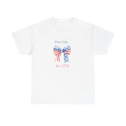 "Party Like It's 1776" 4th of July Girly Graphic T-Shirt