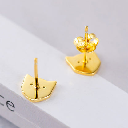 Leopard Face Stud Earrings in Sterling Silver, photo 7