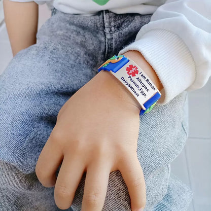 Cartoon Medical Alert ID Bracelet for Kids
