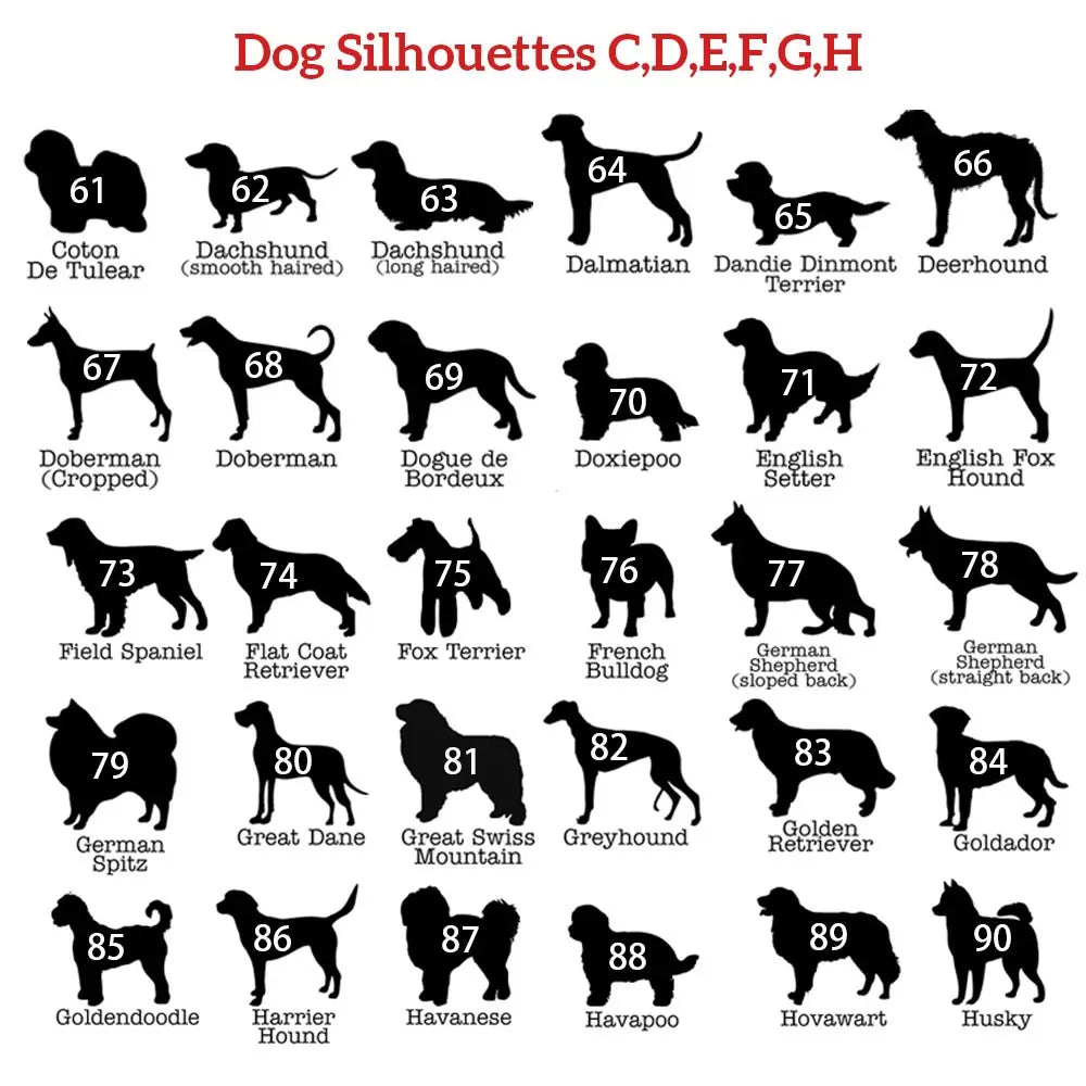 Custom Dog Silhouette Wooden Christmas Tree Ornament with Name