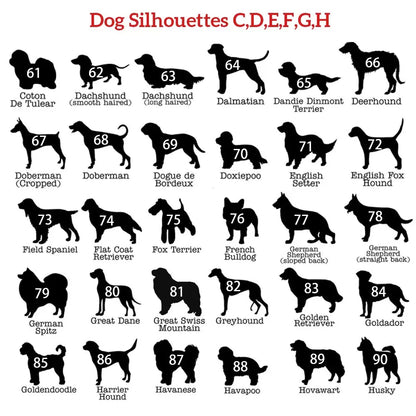 Custom Dog Silhouette Wooden Christmas Tree Ornament with Name