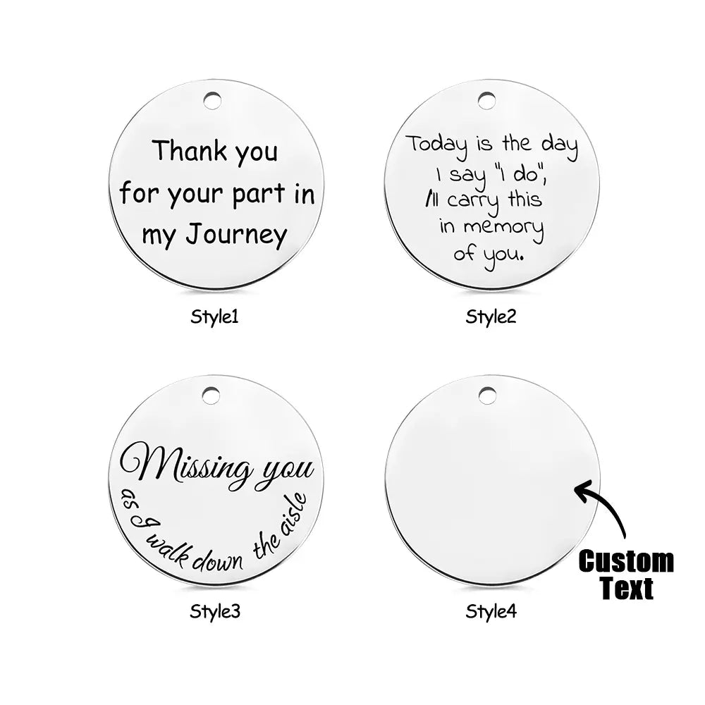 Customized Photo Charm for Bridal Bouquet