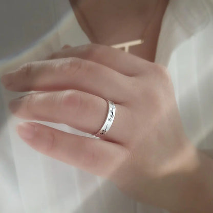 Personalized Name & Birth Flower Ring