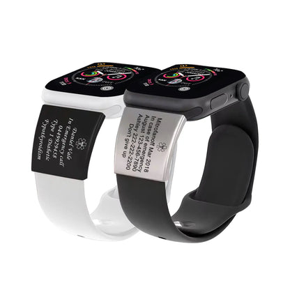 Personalized Medical Alert ID Plate for Smart Watch