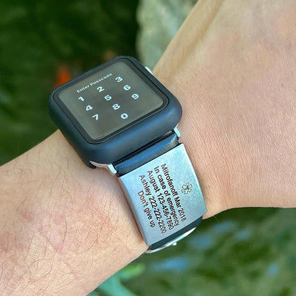 Personalized Medical Alert ID Plate for Smart Watch