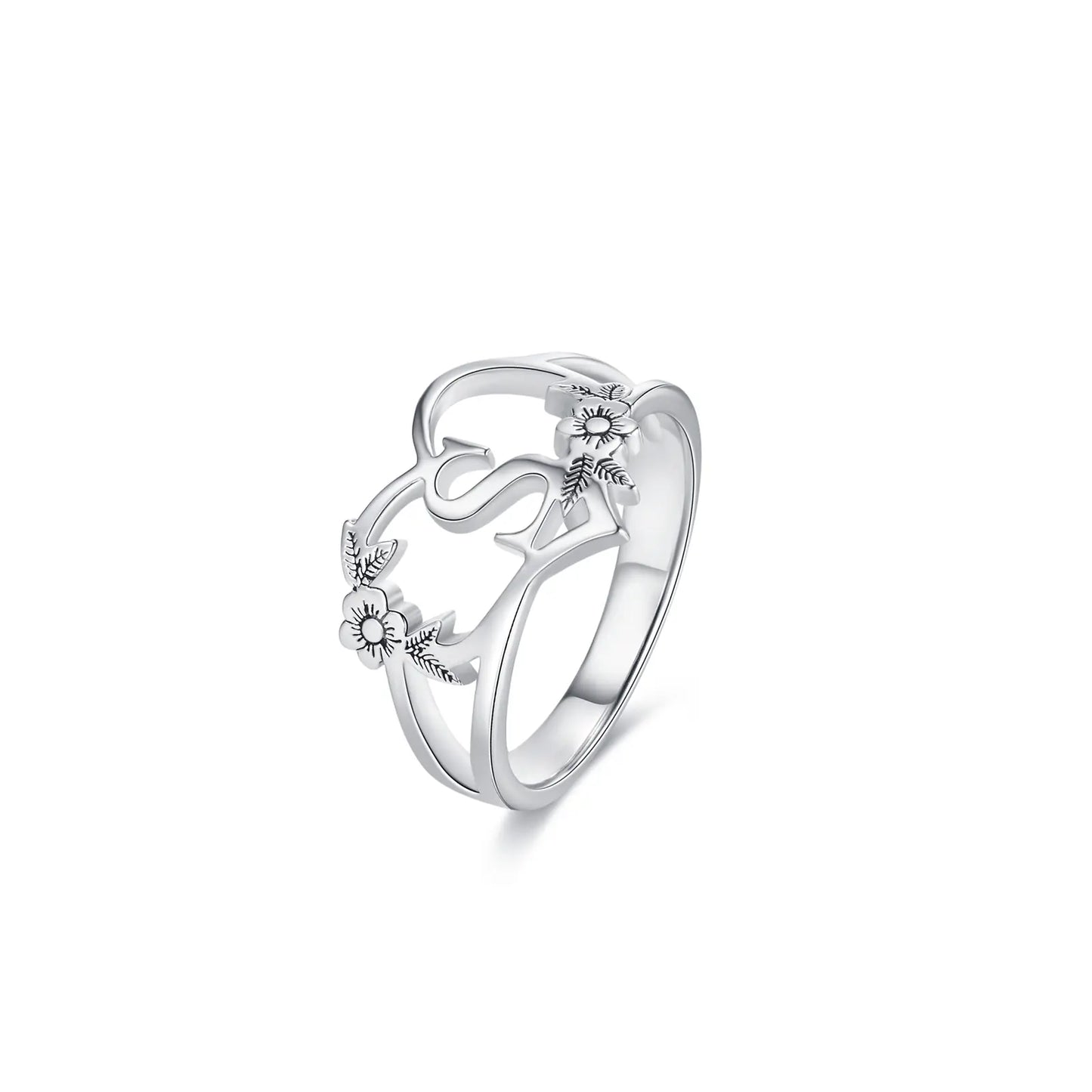 Custom Initial Heart Ring