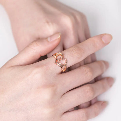 Custom Initial Heart Ring