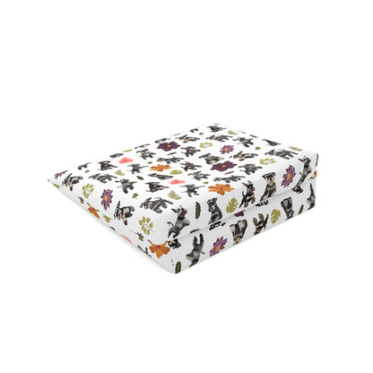 Schnauzer Print Cotton Cosmetic Bag/Makeup Organizer & Travel Pouch