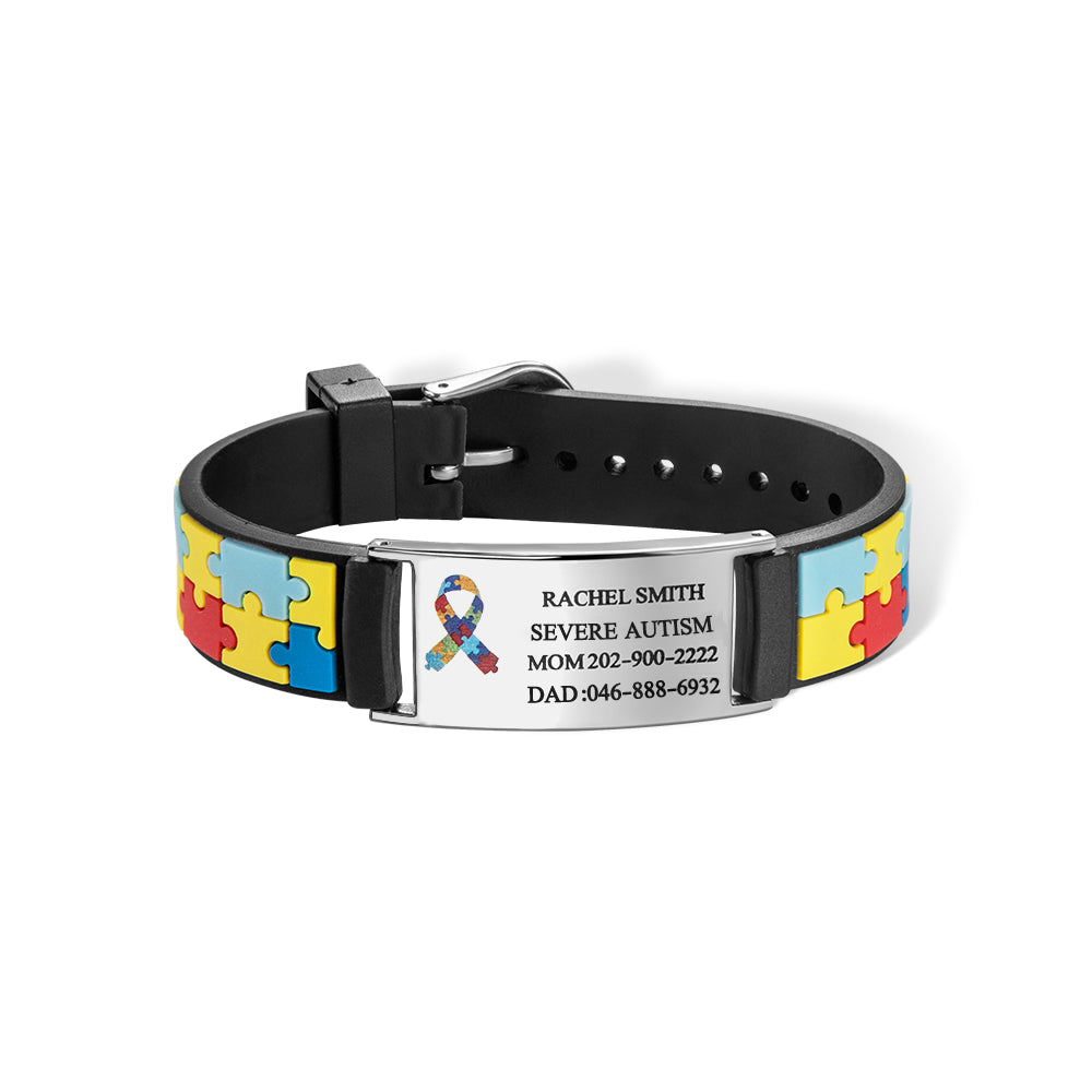 Personalized Autism Medical Alert Bracelet, photo 1