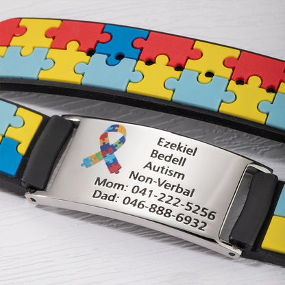 Personalized Autism Medical Alert Bracelet, photo 3
