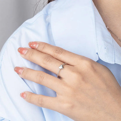 Custom Initial Heart Twist Ring