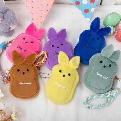 Personalized Name Plush Easter Bunny Wallet