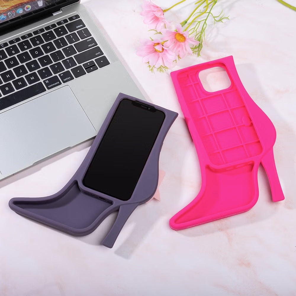 Custom High Hill Shoe Bow Phone Case