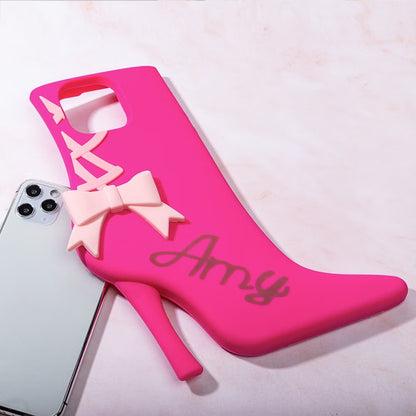 Custom High Hill Shoe Bow Phone Case