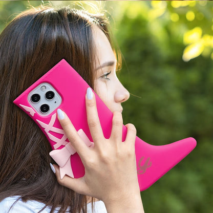 Custom High Hill Shoe Bow Phone Case