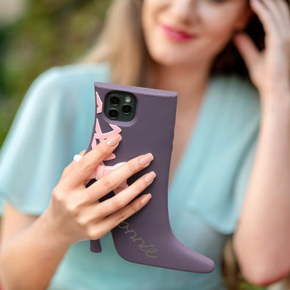 Custom High Hill Shoe Bow Phone Case