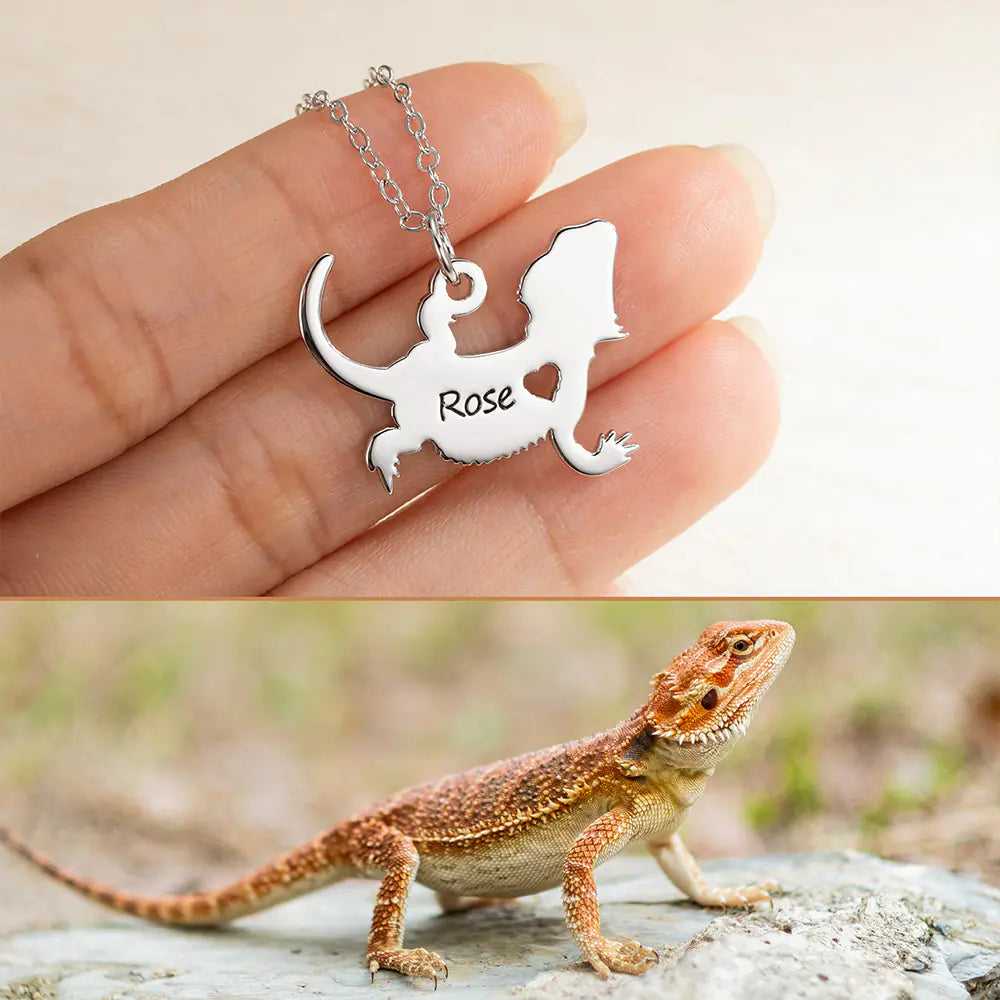 Personalized Bearded Dragon Necklace