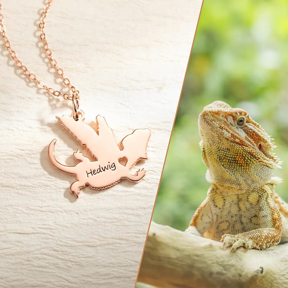 Personalized Bearded Dragon Necklace