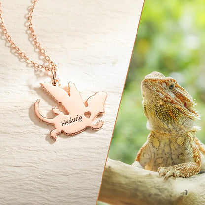 Personalized Bearded Dragon Necklace