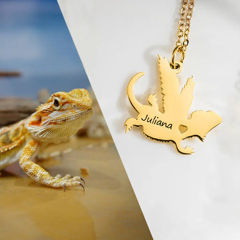 Personalized Bearded Dragon Necklace