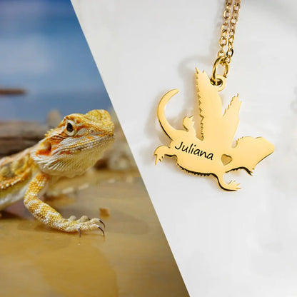 Personalized Bearded Dragon Necklace