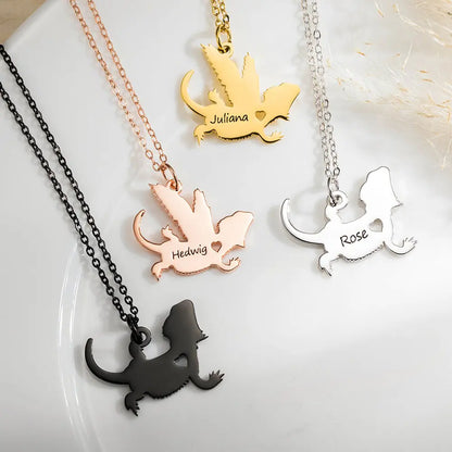 Personalized Bearded Dragon Necklace