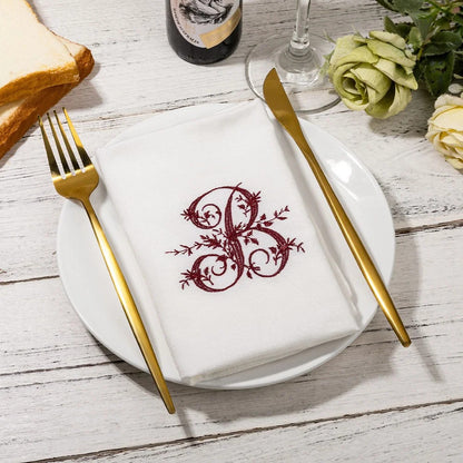Custom Initial Embroidered Napkin