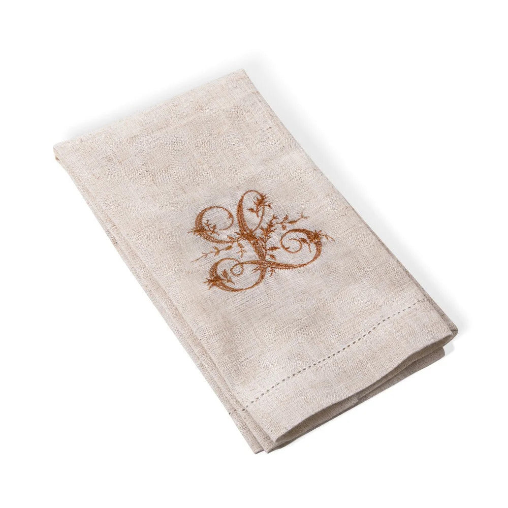 Custom Initial Embroidered Napkin