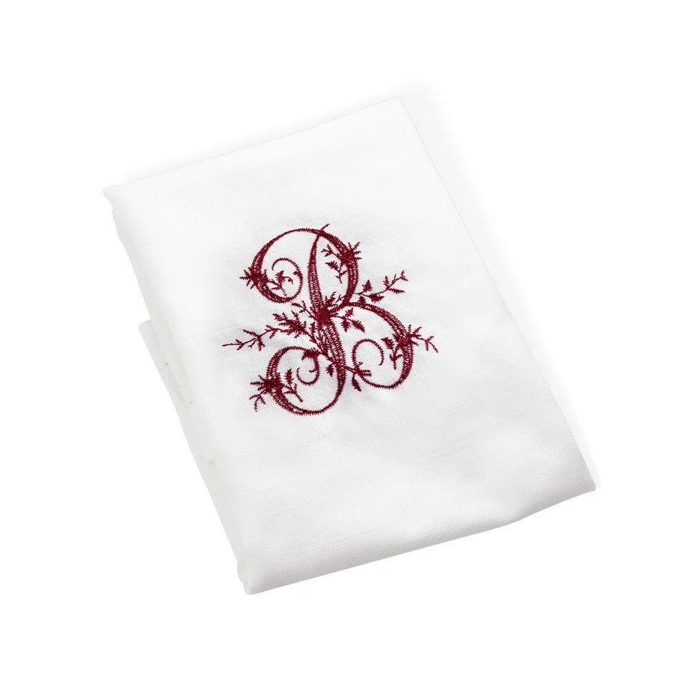 Custom Initial Embroidered Napkin