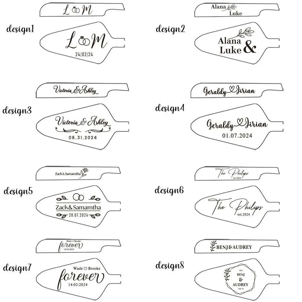 Personalized Wedding Cake Cutting Set (2PCS)