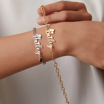 Cowboy Hat Bracelet with Custom Name and Birthstone