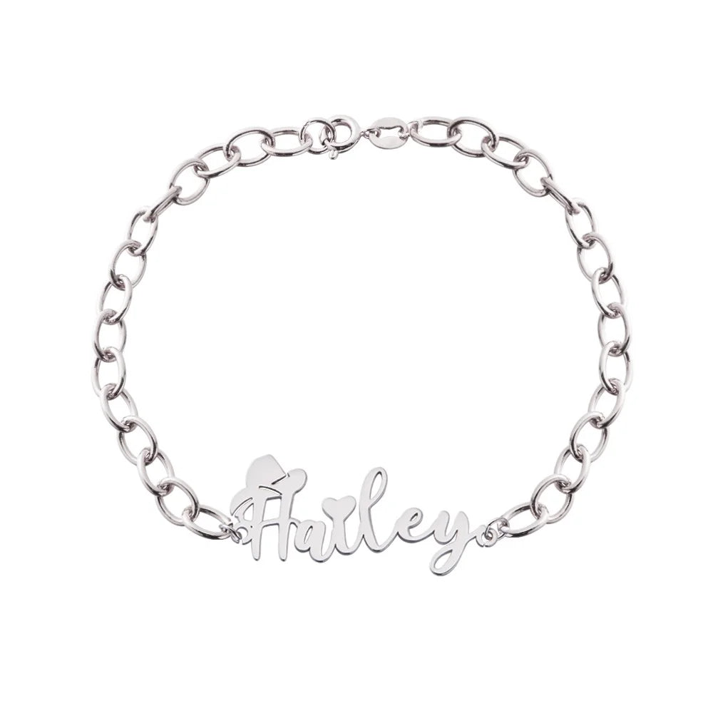 Cowboy Hat Bracelet with Custom Name and Birthstone