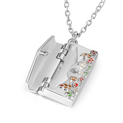 Custom Engraved Hidden Message Envelope Necklace