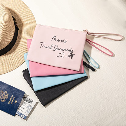 Personalized Airplane Travel Document Pouch with Family Name, photo 2