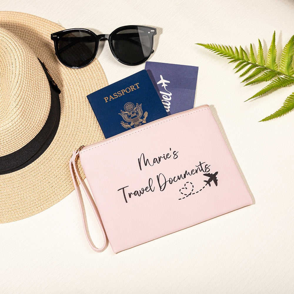 Personalized Airplane Travel Document Pouch with Family Name, photo 3