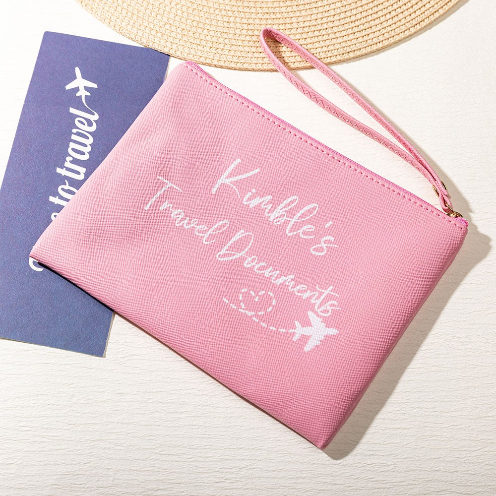 Personalized Airplane Travel Document Pouch with Family Name, photo 4