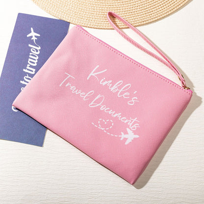 Personalized Airplane Travel Document Pouch with Family Name, photo 4