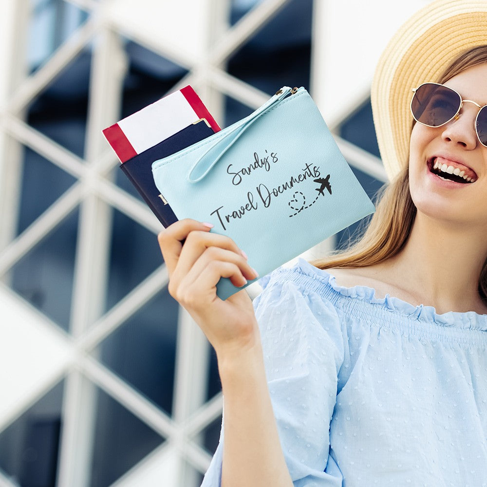 Personalized Airplane Travel Document Pouch with Family Name, photo 6