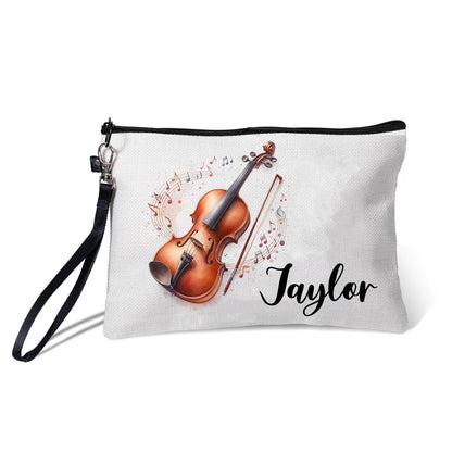 Personalized Musical Instrument Makeup Bag