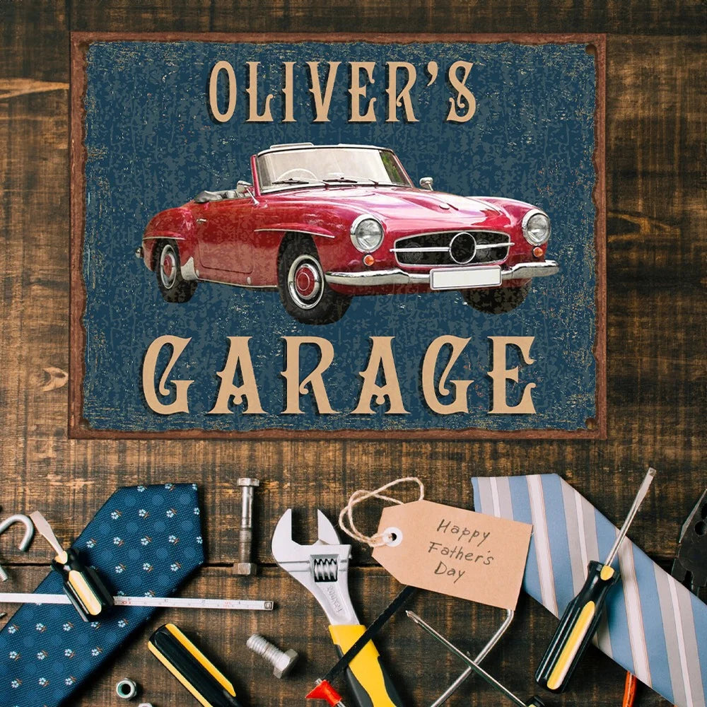 Personalized Garage Sign with Custom Name